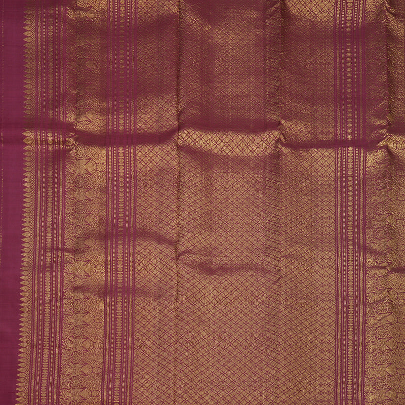 Hayagrivas Handloom Burgundy Kanjivaram Silk Saree KBF412F11-1