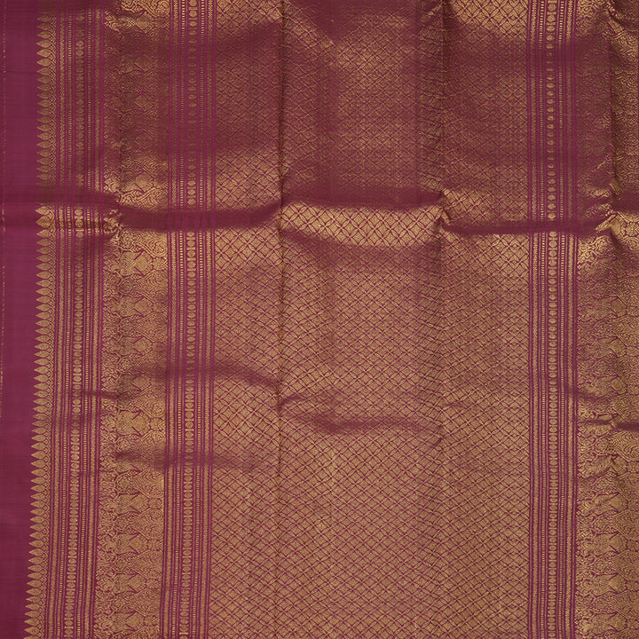 Hayagrivas Handloom Burgundy Kanjivaram Silk Saree KBF412F11-1