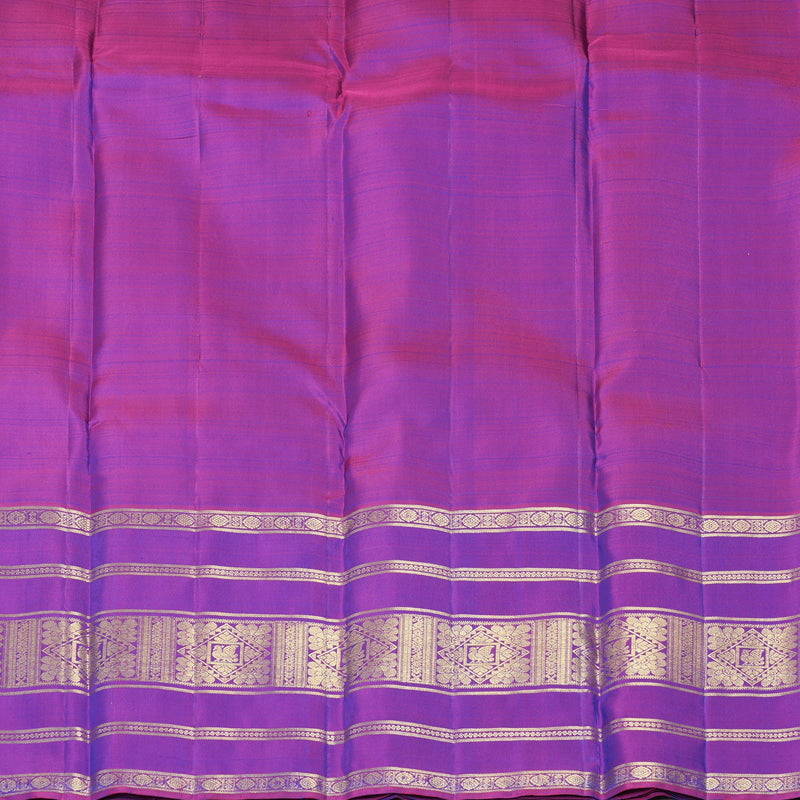 Hayagrivas Handloom Mayilkazhuthu Kanjivaram Silk Saree with Purple Border KBF412F7-2