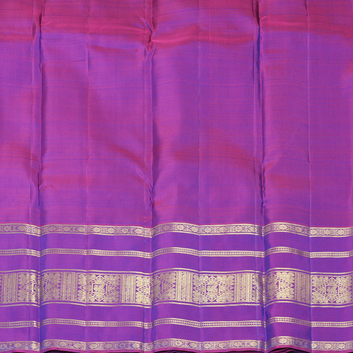 Hayagrivas Handloom Mayilkazhuthu Kanjivaram Silk Saree with Purple Border KBF412F7-2