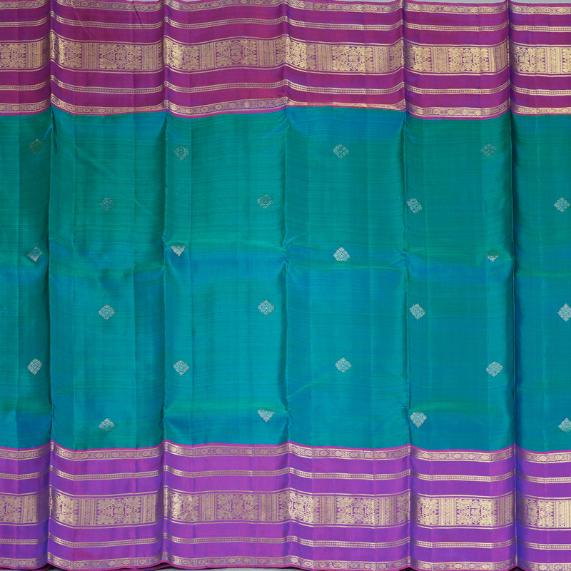 Hayagrivas Handloom Mayilkazhuthu Kanjivaram Silk Saree with Purple Border KBF412F7-2