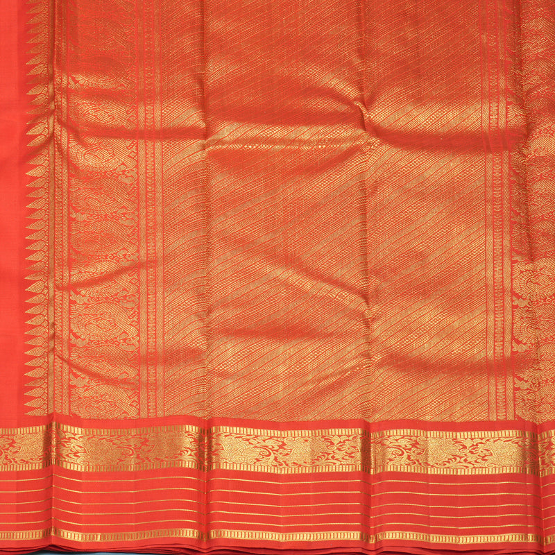 Hayagrivas Handloom Red Kanjivaram Silk Saree KBF415F1-1