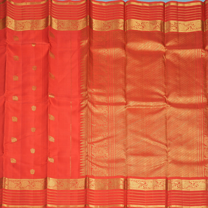 Hayagrivas Handloom Red Kanjivaram Silk Saree KBF415F1-1
