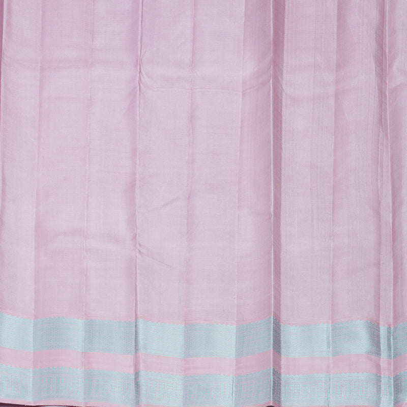 Hayagrivas Handloom Powder Blue Kanjivaram Silk Saree with Lilac Border KBF416F1-1