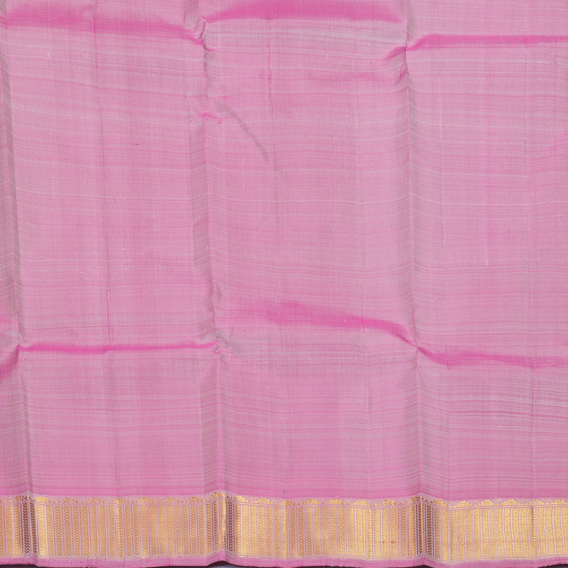 Hayagrivas Handloom Pista Green Kanjivaram Silk Saree with Rose Pink Border KBF419F2-2