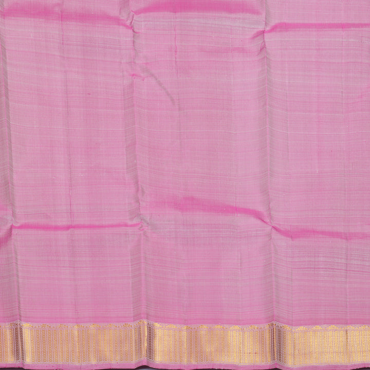 Hayagrivas Handloom Pista Green Kanjivaram Silk Saree with Rose Pink Border KBF419F2-2