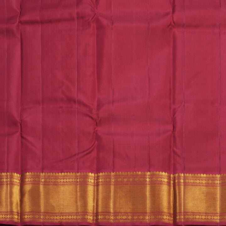 Hayagrivas Handloom MS Blue Kanjivaram Silk Saree with Maroon Border KBF419F3-1