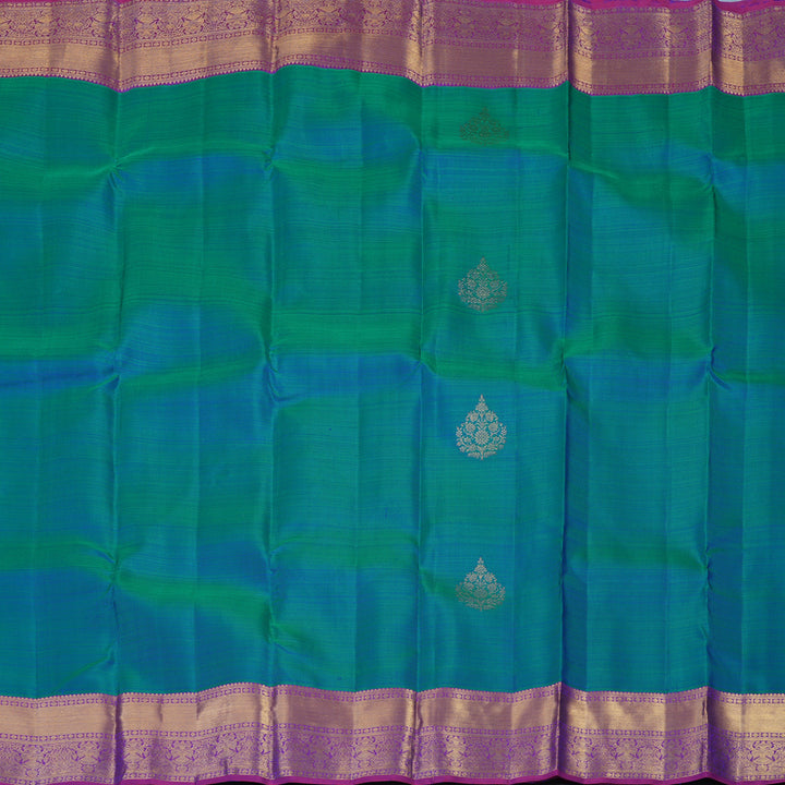 Hayagrivas Handloom Mayilkazhuthu Kanjivaram Silk Saree with Purple Border KBF41D1-2