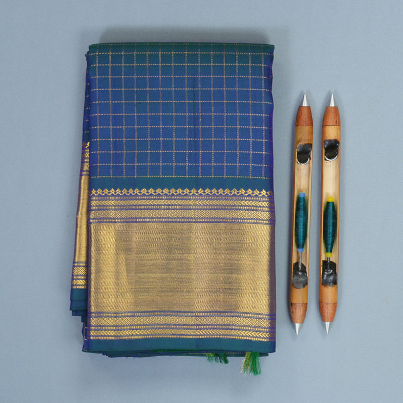 Hayagrivas Handloom Mayilkazhuthu Kanjivaram Silk Saree KBF422F8-1