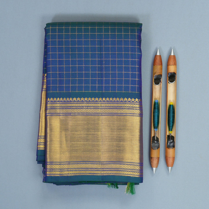 Hayagrivas Handloom Mayilkazhuthu Kanjivaram Silk Saree KBF422F8-1