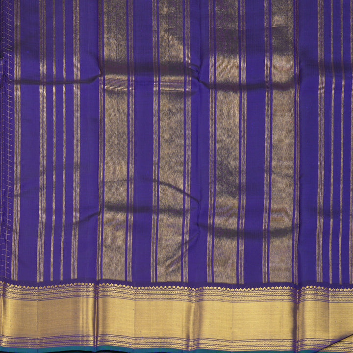 Hayagrivas Handloom MS Blue Kanjivaram Silk Saree KBF422F8-3