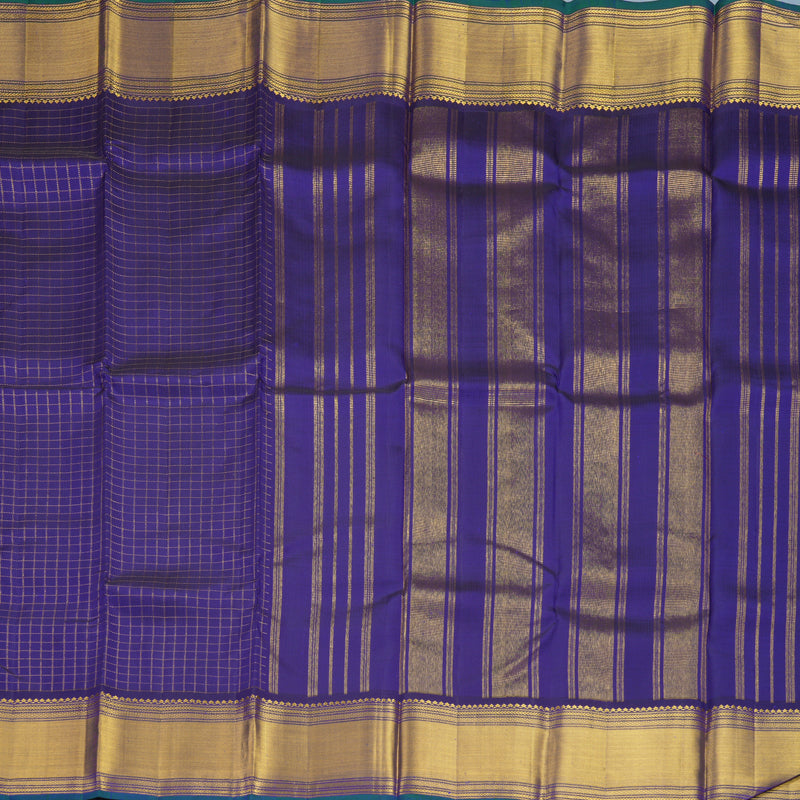 Hayagrivas Handloom MS Blue Kanjivaram Silk Saree KBF422F8-3