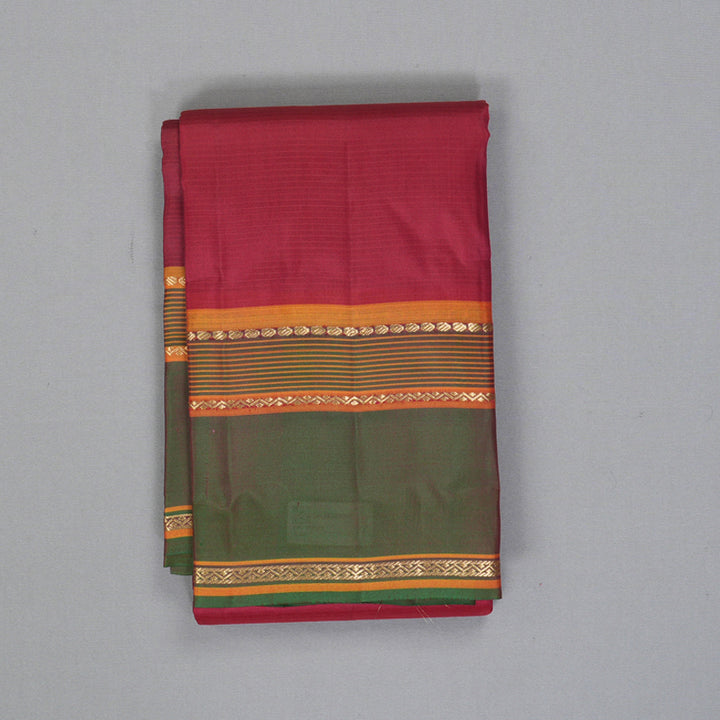 Hayagrivas Handloom Maroon Kanjivaram Silk Saree with Manthalir Border KBF423F1-3