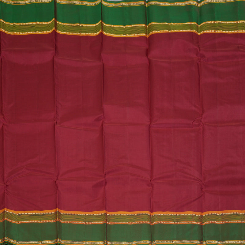 Hayagrivas Handloom Maroon Kanjivaram Silk Saree with Manthalir Border KBF423F1-3