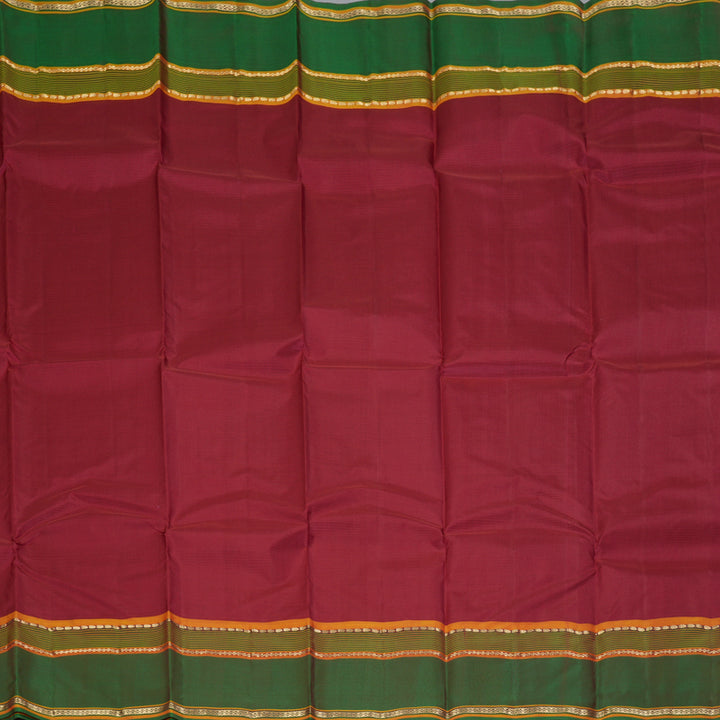 Hayagrivas Handloom Maroon Kanjivaram Silk Saree with Manthalir Border KBF423F1-3