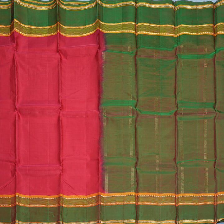 Hayagrivas Handloom Maroon Kanjivaram Silk Saree with Manthalir Border KBF423F1-4