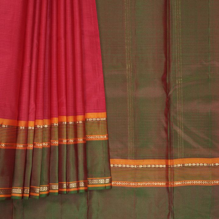 Hayagrivas Handloom Maroon Kanjivaram Silk Saree with Manthalir Border KBF423F1-4