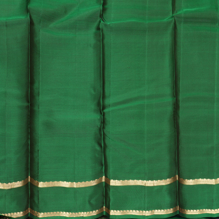 Hayagrivas Handloom Maroon Kanjivaram Silk Saree with Green Border KBF423F2-3