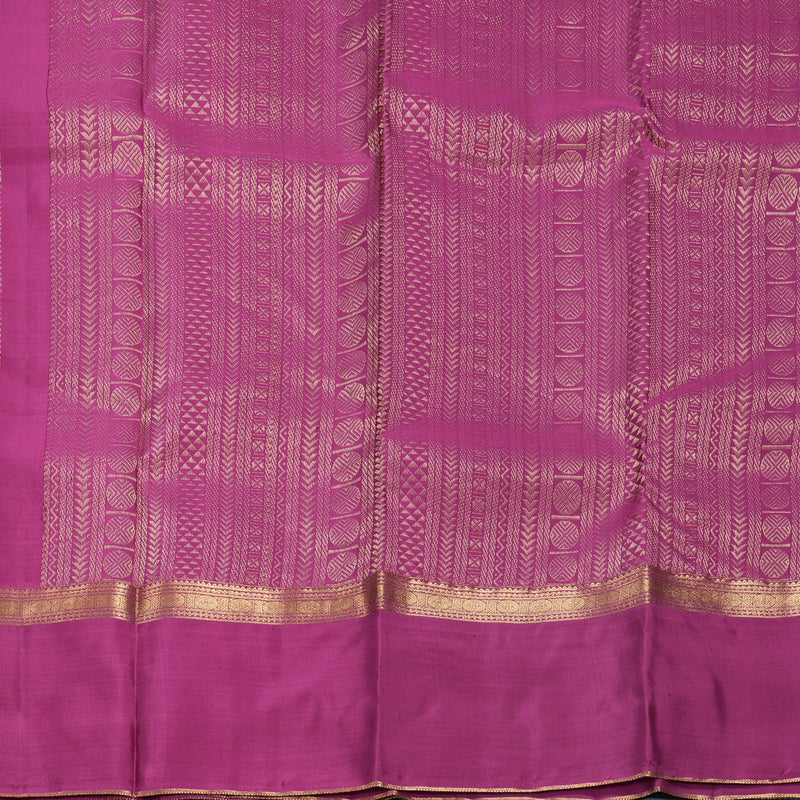Hayagrivas Handloom Purple Kanjivaram Silk Saree with Ganga Jamuna Border KBF423F6-5