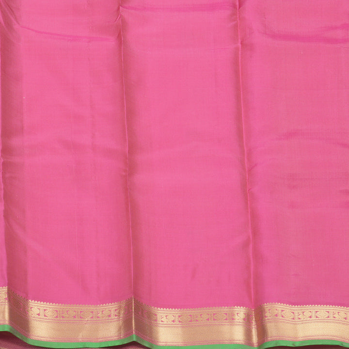 Hayagrivas Handloom Rose Pink Kanjivaram Silk Saree with Pink Border KBF423F7-7