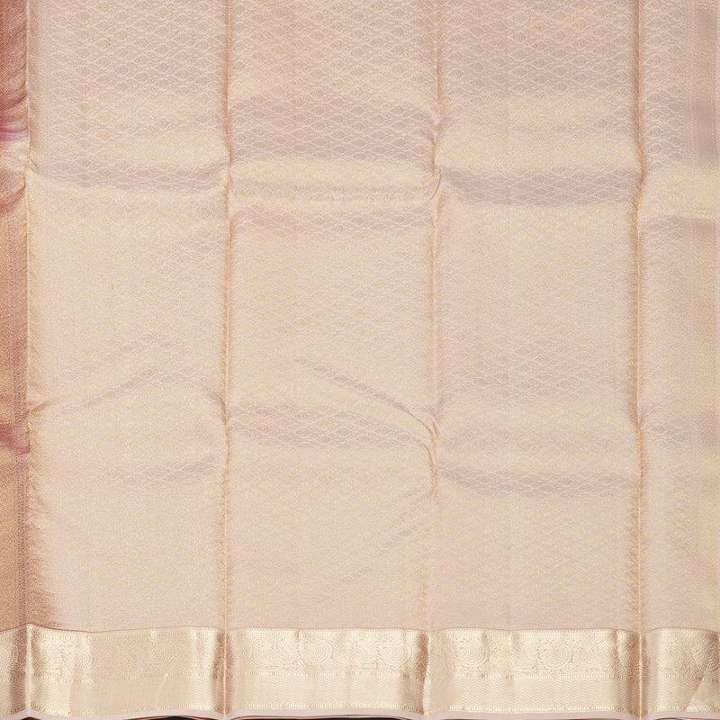 Hayagrivas Handloom Purple Kanjivaram Silk Saree with Cream Border KBF423F9-16