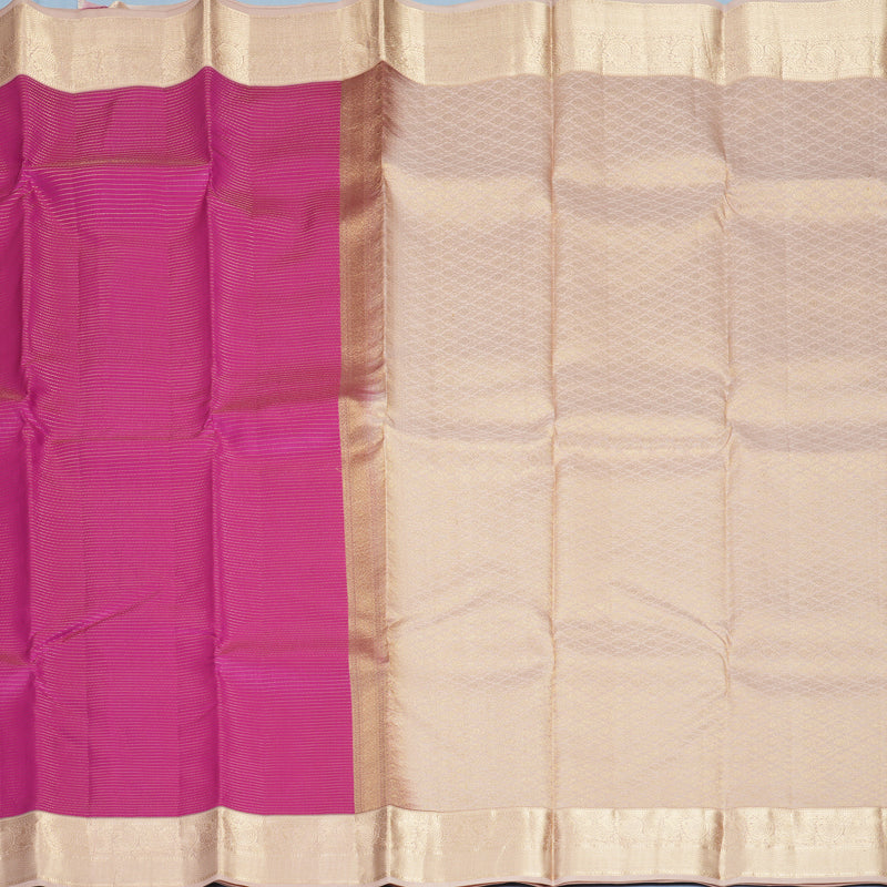 Hayagrivas Handloom Purple Kanjivaram Silk Saree with Cream Border KBF423F9-16