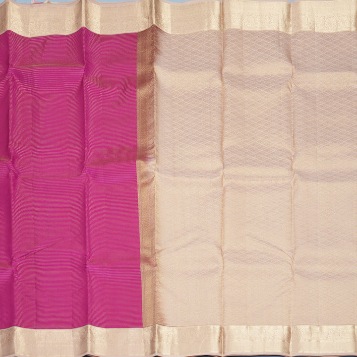 Hayagrivas Handloom Purple Kanjivaram Silk Saree with Cream Border KBF423F9-16