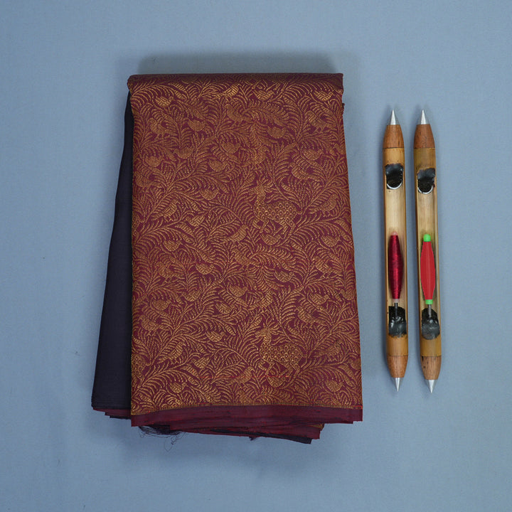 Hayagrivas Handloom Nagapazham Kanjivaram Silk Saree with Maroon Border KBF425F3-1