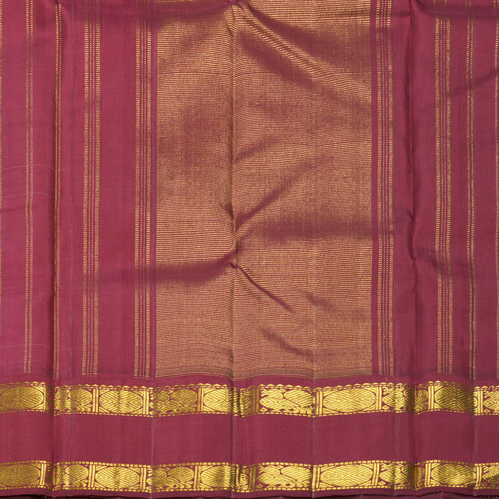 Hayagrivas Handloom Black &amp; White Checks Kanjivaram Silk Saree with Maroon Border KBF425F6-1