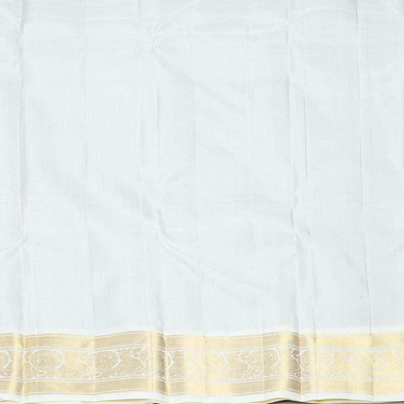 Hayagrivas Handloom Dark Maroon Kanjivaram Silk Saree with Ganga Jamuna Border KBF425F8-1