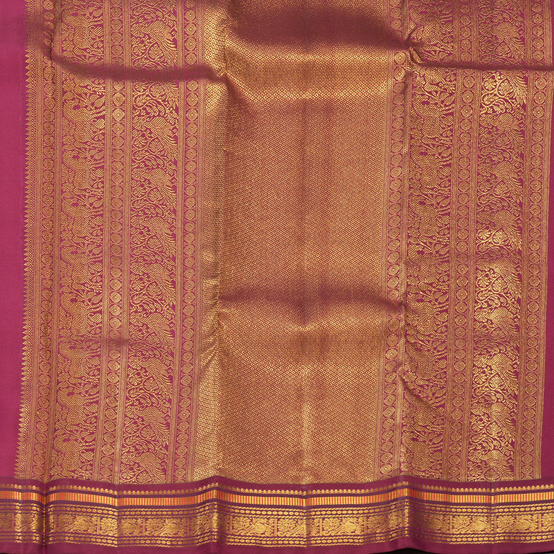 Hayagrivas Handloom Powder Blue Kanjivaram Silk Saree with Maroon Border KBF427F11-2