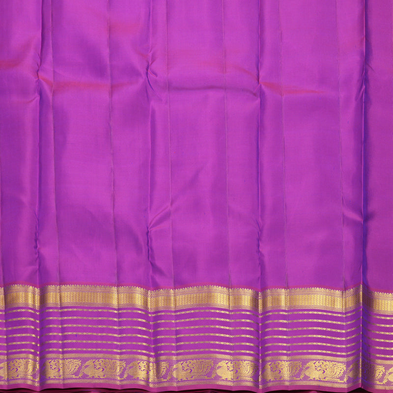 Hayagrivas Handloom Mayilkazhuthu Kanjivaram Silk Saree with Purple Border KBF427F12-2