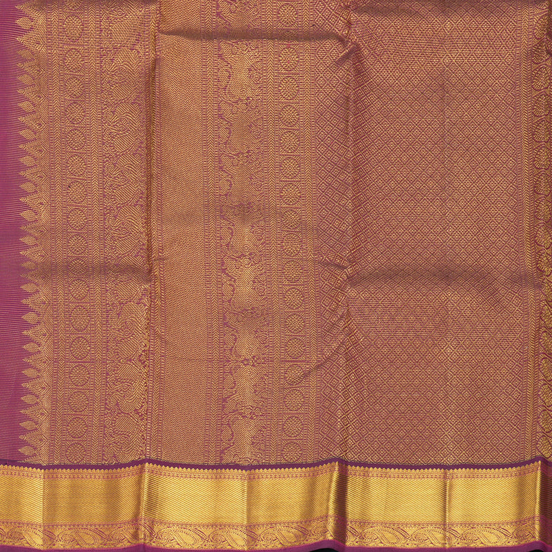 Hayagrivas Handloom Wine Purple Kanjivaram Silk Saree KBF427F3-1