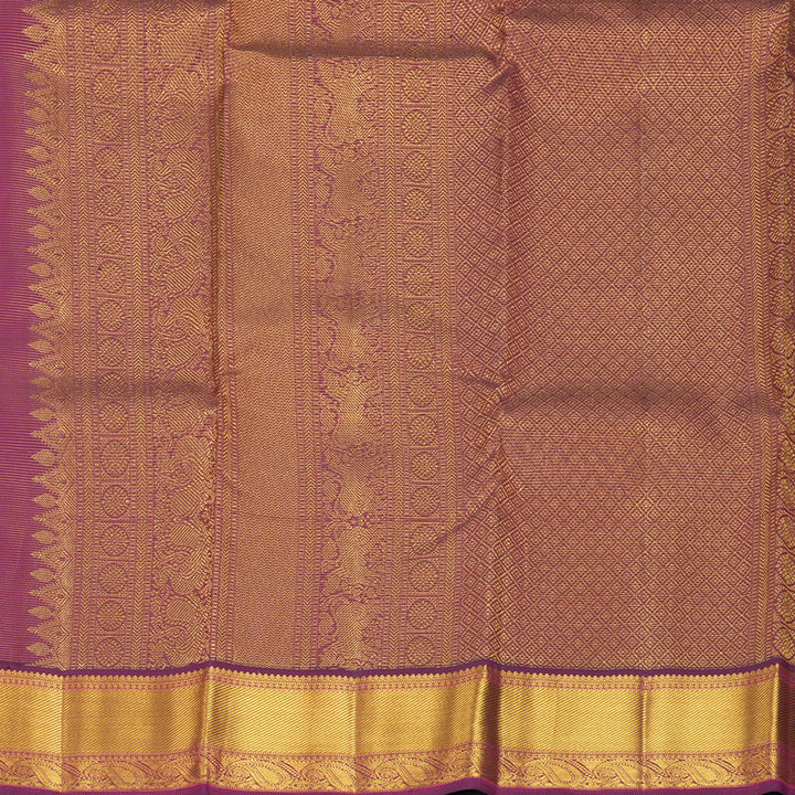 Hayagrivas Handloom Wine Purple Kanjivaram Silk Saree KBF427F3-1
