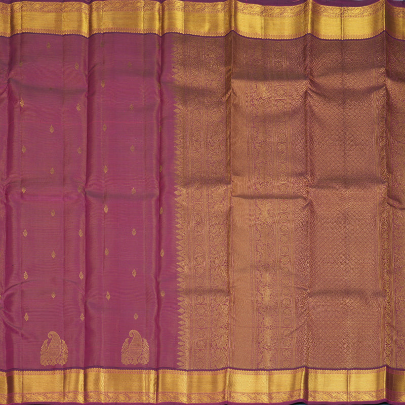 Hayagrivas Handloom Wine Purple Kanjivaram Silk Saree KBF427F3-1