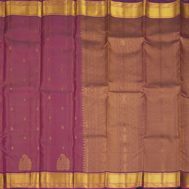 Hayagrivas Handloom Wine Purple Kanjivaram Silk Saree KBF427F3-1