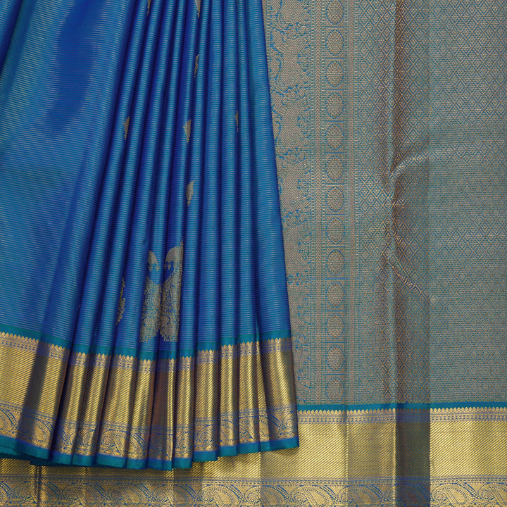 Hayagrivas Handloom Mayilkazhuthu Kanjivaram Silk Saree KBF427F3-2
