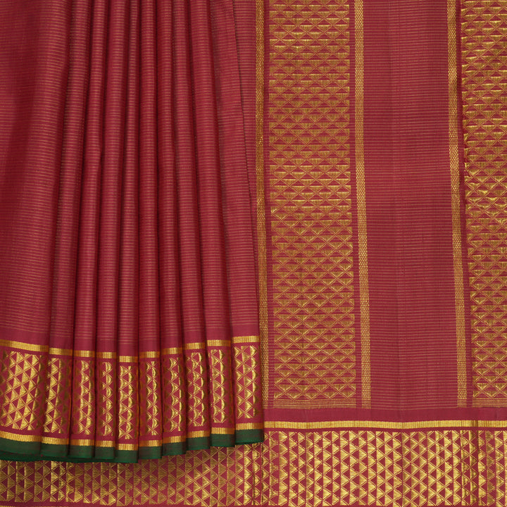 Hayagrivas Handloom Maroon Kanjivaram Silk Saree KBF428F4-1