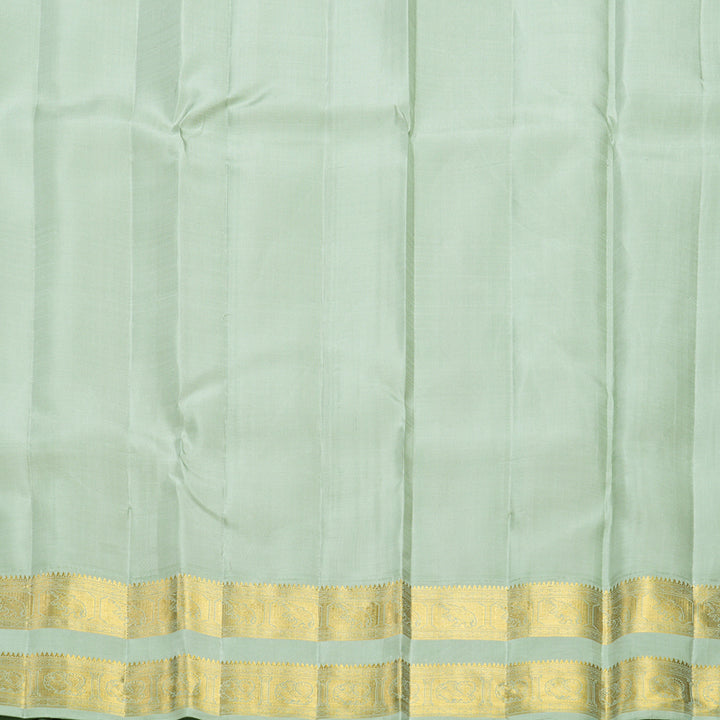 Hayagrivas Handloom Lotus Pink Kanjivaram Silk Saree with Pastel Green Border KBF429F2-1