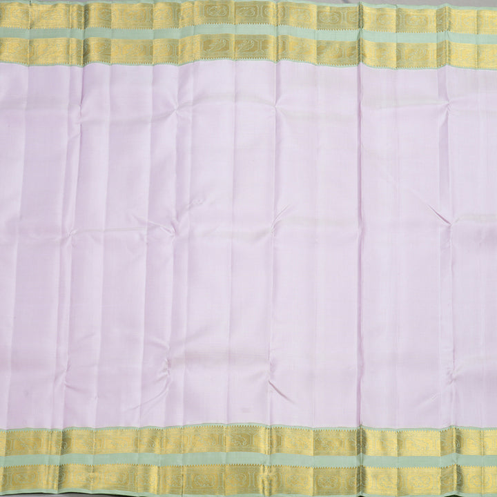 Hayagrivas Handloom Lotus Pink Kanjivaram Silk Saree with Pastel Green Border KBF429F2-1