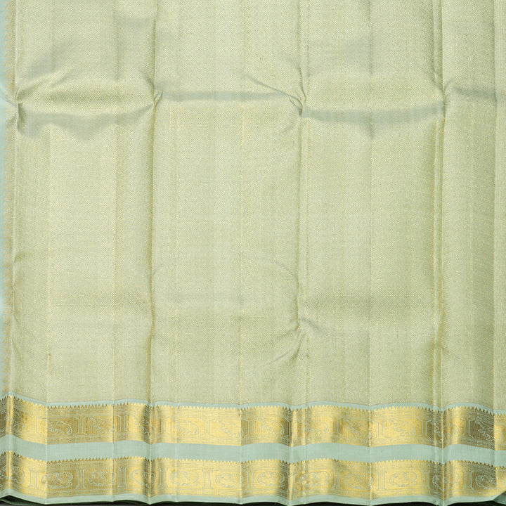 Hayagrivas Handloom Lotus Pink Kanjivaram Silk Saree with Pastel Green Border KBF429F2-1