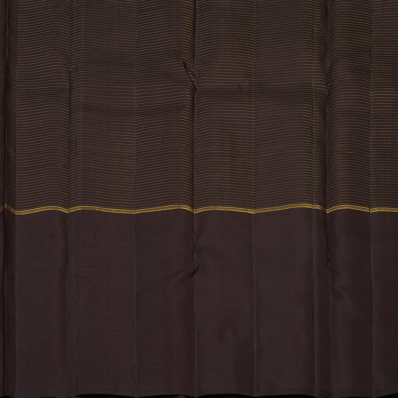 Hayagrivas Handloom Rust Orange Kanjivaram Silk Saree with Kanchana Brown Border KBF42D1-10