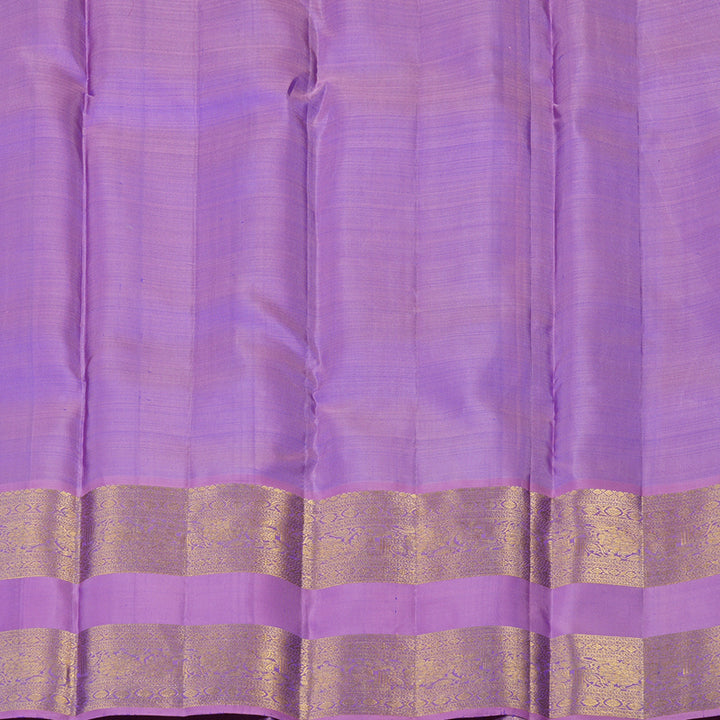 Hayagrivas Handloom Purple Kanjivaram Silk Saree with Lilac Border KBF42D1-11
