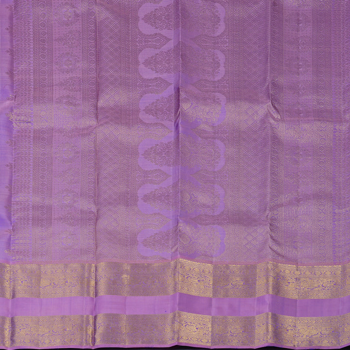 Hayagrivas Handloom Purple Kanjivaram Silk Saree with Lilac Border KBF42D1-11