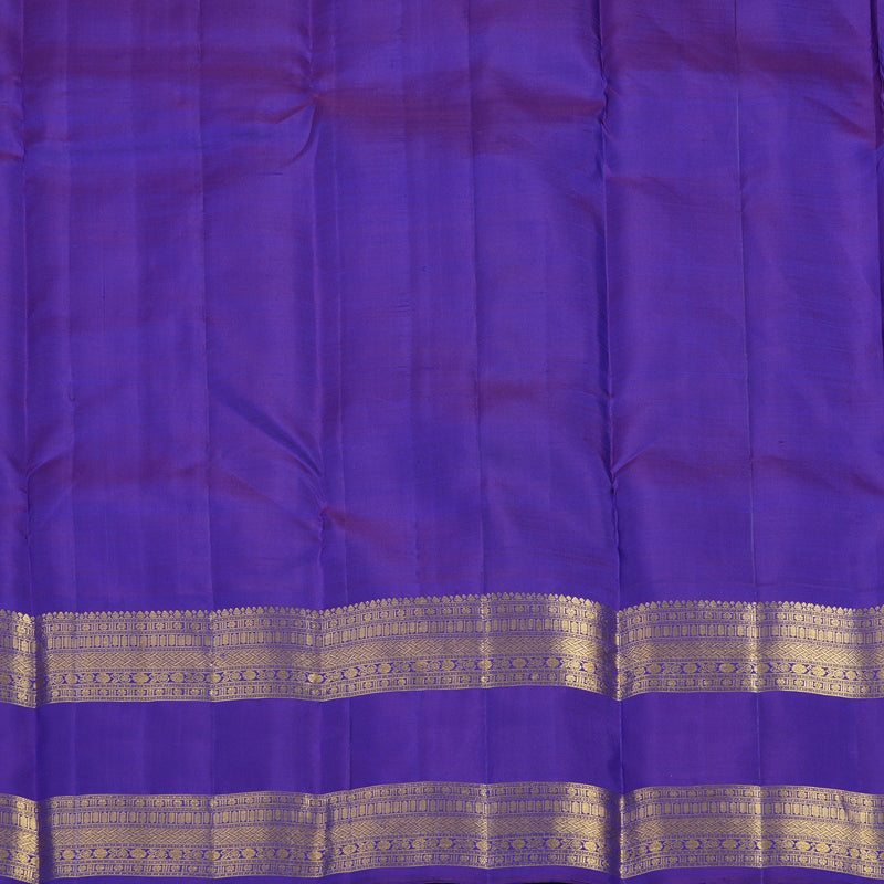 Hayagrivas Handloom Purple Kanjivaram Silk Saree with Purplish-Blue Border KBF42D1-12