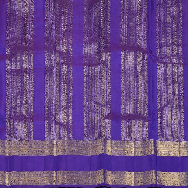 Hayagrivas Handloom Purple Kanjivaram Silk Saree with Purplish-Blue Border KBF42D1-12
