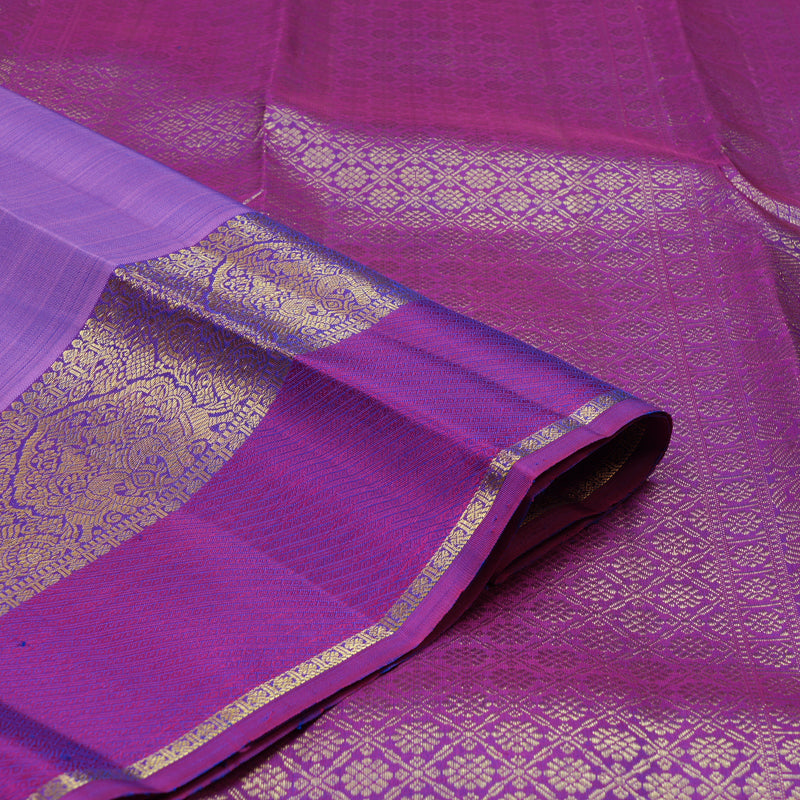 Hayagrivas Handloom Lavendar Kanjivaram Silk Saree with Purple Border KBF42D1-16