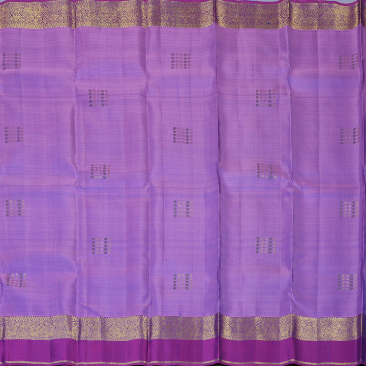 Hayagrivas Handloom Lavendar Kanjivaram Silk Saree with Purple Border KBF42D1-16