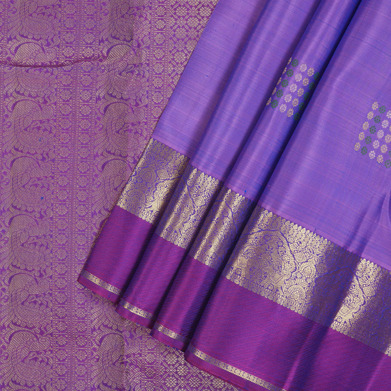 Hayagrivas Handloom Lavendar Kanjivaram Silk Saree with Purple Border KBF42D1-16