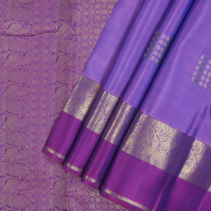 Hayagrivas Handloom Lavendar Kanjivaram Silk Saree with Purple Border KBF42D1-16